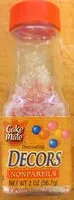 İçindeki şeker miktarı Decors Decorating Nonpareils