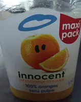 Amount of sugar in 100% oranges sans pulpe