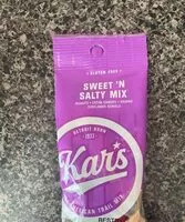 Suhkru kogus sees Snack pack of Trail mix
