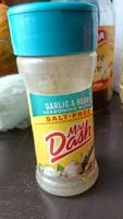 中的糖分和营养成分 Mrs dash