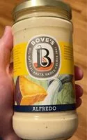 Suhkru kogus sees Bove’s Alfredo Pasta Sauce