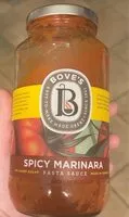 Quantité de sucre dans Spicy marinara