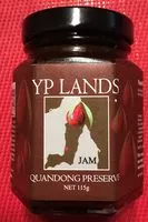 Sucre et nutriments contenus dans Yp lands quandong preserve