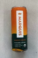 Suhkru kogus sees Marquis energy drink mango ginger