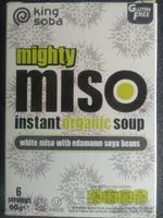 Amount of sugar in Instant Miso Soup Edamame beans