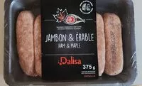 Suhkru kogus sees Saucisses jambon & érable