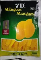 Quantité de sucre dans Dried Mangoes