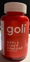 Sugar and nutrients in Goli