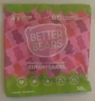 Sugar and nutrients in Better bears