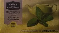 Quantité de sucre dans Tisane mélange de  menthe
