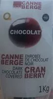 Suhkru kogus sees Canneberg enrobée de chocolat noire