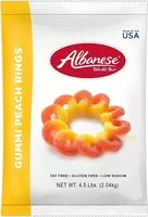 入っている砂糖の量 Passionate peach orangeyellow gummi rings