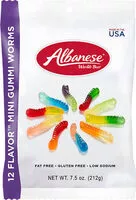 入っている砂糖の量 Mini Gummi Worms