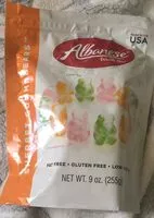入っている砂糖の量 Sherbet gummi bears