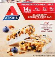 入っている砂糖の量 Protein-rich blueberry greek yogurt meal bars