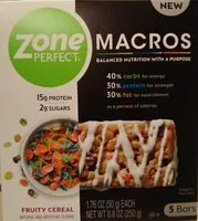 Sugar and nutrients in Zoneperfect