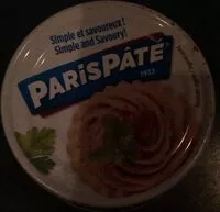 糖質や栄養素が Paris pate