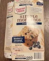 Suhkru kogus sees Simple Mornings Blueberry Streusel Premium Muffin Mix