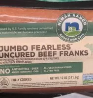 Jumlah gula yang masuk Beef franks