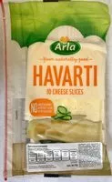 Cantidad de azúcar en Havarti cheese slices, havarti