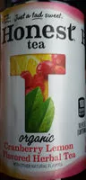 入っている砂糖の量 Cranberry Lemon Flavored Herbal Tea