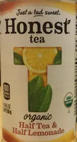 入っている砂糖の量 Organic fair trade half tea half lemonade gluten free