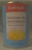 Quantité de sucre dans Pineapple Tidbits in a Light Syrup