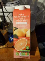 Sokerin määrä sisällä pink grapefruit juice with bits