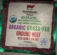 Suhkru kogus sees Organic Grass-Fed Ground Beef