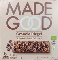 Cantidad de azúcar en Chocolate chip Granola Riegel