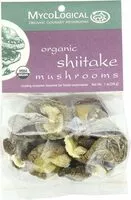 Cantidad de azúcar en Dried organic shiitake mushrooms