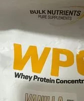 入っている砂糖の量 Whey protein concentrate - vanilla flavour