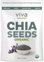 Quantité de sucre dans Organic raw chia seeds