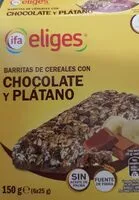 Cantidad de azúcar en Barritas de cereales chocolate plátano