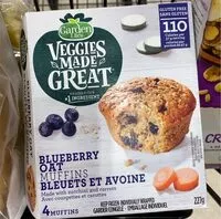 Sokerin määrä sisällä Blueberry oat muffins