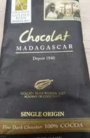 Sucre et nutriments contenus dans Chocolat madagascar