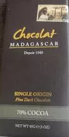 Quantité de sucre dans Chocolat madagascar
