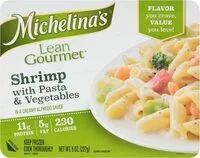 Jumlah gula yang masuk Lean gourmet shrimp with pasta & vegetables
