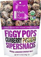 Quantité de sucre dans Organic figgy pops