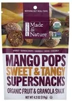 Quantité de sucre dans Mango Pops Sweet & Tangy Supersnacks
