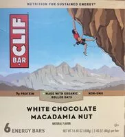 入っている砂糖の量 Energy bar white chocolate macadamia nut