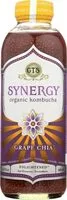 Amount of sugar in Synergy, Organic Raw Kombucha, Enlightened, Grape Chia