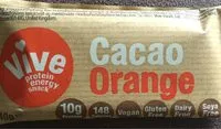 Cantidad de azúcar en Vive cacao orange protein energy snack