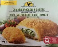 Breaded chicken cutlets stuffed with broccoli and cheese