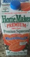 Suhkru kogus sees HomeMaker Premium 100% Orage Juice