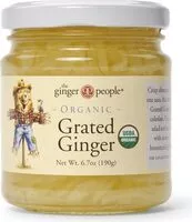 Quantité de sucre dans Organic grated ginger
