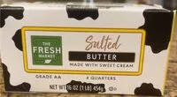Suhkru kogus sees Salted Butter made with sweet cream