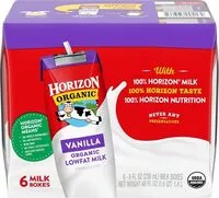 入っている砂糖の量 Vanilla Organic Lowfat Milk