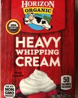 चीनी की मात्रा Horizon organic, organic heavy whipping cream