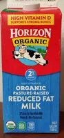 Suhkru kogus sees Horizon Organic Reduced Fat Milk